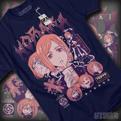 Maglietta Jujutsu Kaisen Nobara Kugisaki Anime Manga Design Grafico T-Shirt