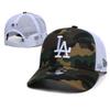 Berretto da Baseball Lettera LA Visiera Curva Regolabile Cotone Lino Cappello da Papà Uomo Donna Sport all'Aperto