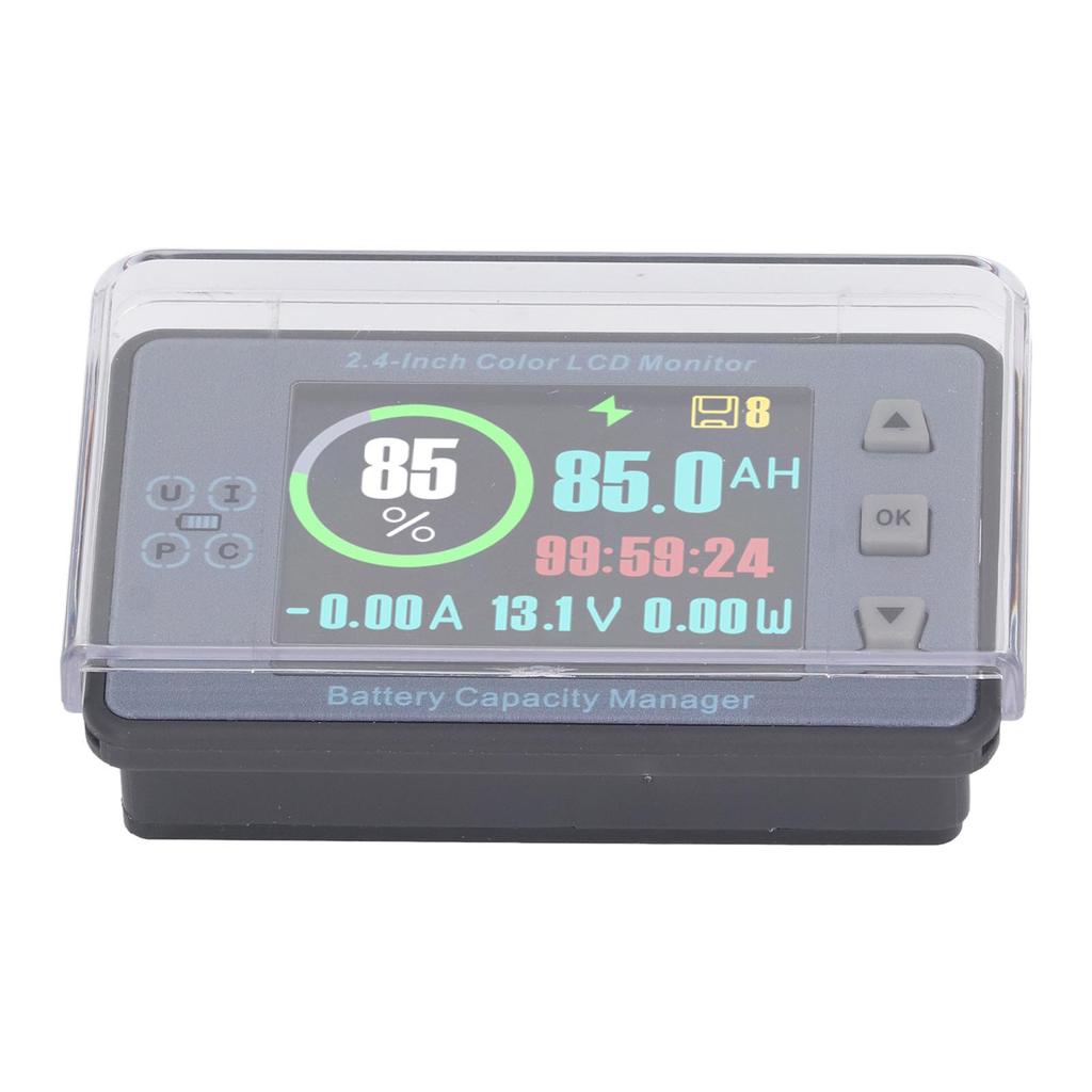 2.4in Smart Battery Monitor High Accuracy LCD Display Voltage Current Capacity Meter 120V 200A