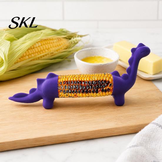 Eco-friendly Corn Forks Dinosaur Holders, Durable 3D Printing Lightweight Sturdy Prongs, Fun Holders Fork, for Hot BBQ Party Dining Table Accessories