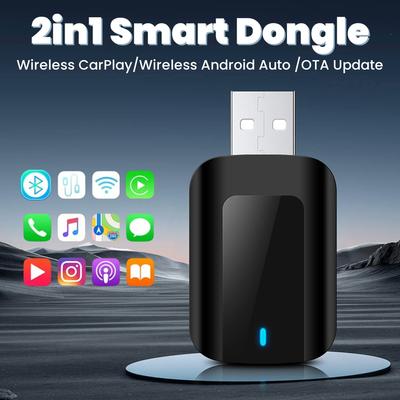 Bezdrátový adaptér Carplay Android Auto 2v1 Smart Dongle 2025 5G WIFI Pro iPhone Telefon Android Pro Volvo Benz Mg Kia Chery VW