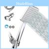 Abs Square Shower Head With 6 Spray Settings And Pressure Boost