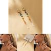 Fashionable Irregular Natural Stone Earrings Long Colorful Plated Copper For Women