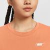 Nike Sportswear Club Fashionable Versatile Comfortable Sleeveless Round Neck Breathable T-Shirt Women Tops Soft-Orange HF9532-828