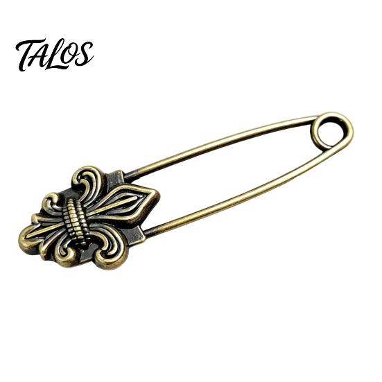 Coats Decorative Pin Vintage Bronze Safety Pin, Large Feather Bird Leaf Flower Lapel Elegant Men Women Brooch for Coats, Jackets, Hats, Bags Design