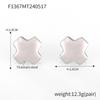 Qiong Yao Stainless Steel 18K Gold Electroplated Irregular Geometric 3D Stud Earrings