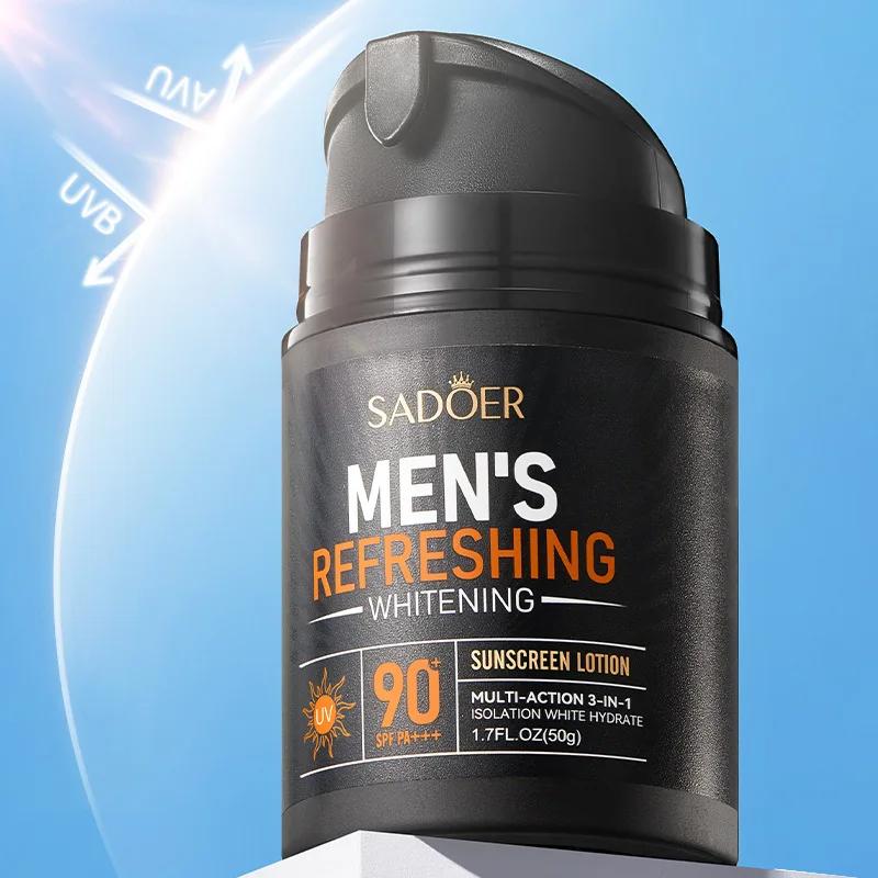 Saoder Men's Sunscreen for Face Neck Body Solar Blocker for Men Sunscreen Uv Protection Moisturizing Man Sun Cream