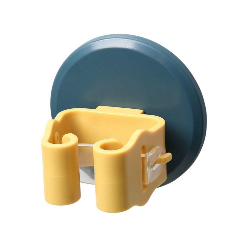 

Wall-Mounted Brush Broom Hanger Self-Adhesive Mop Storage Rack Simple Mop Clip Kitchen синий