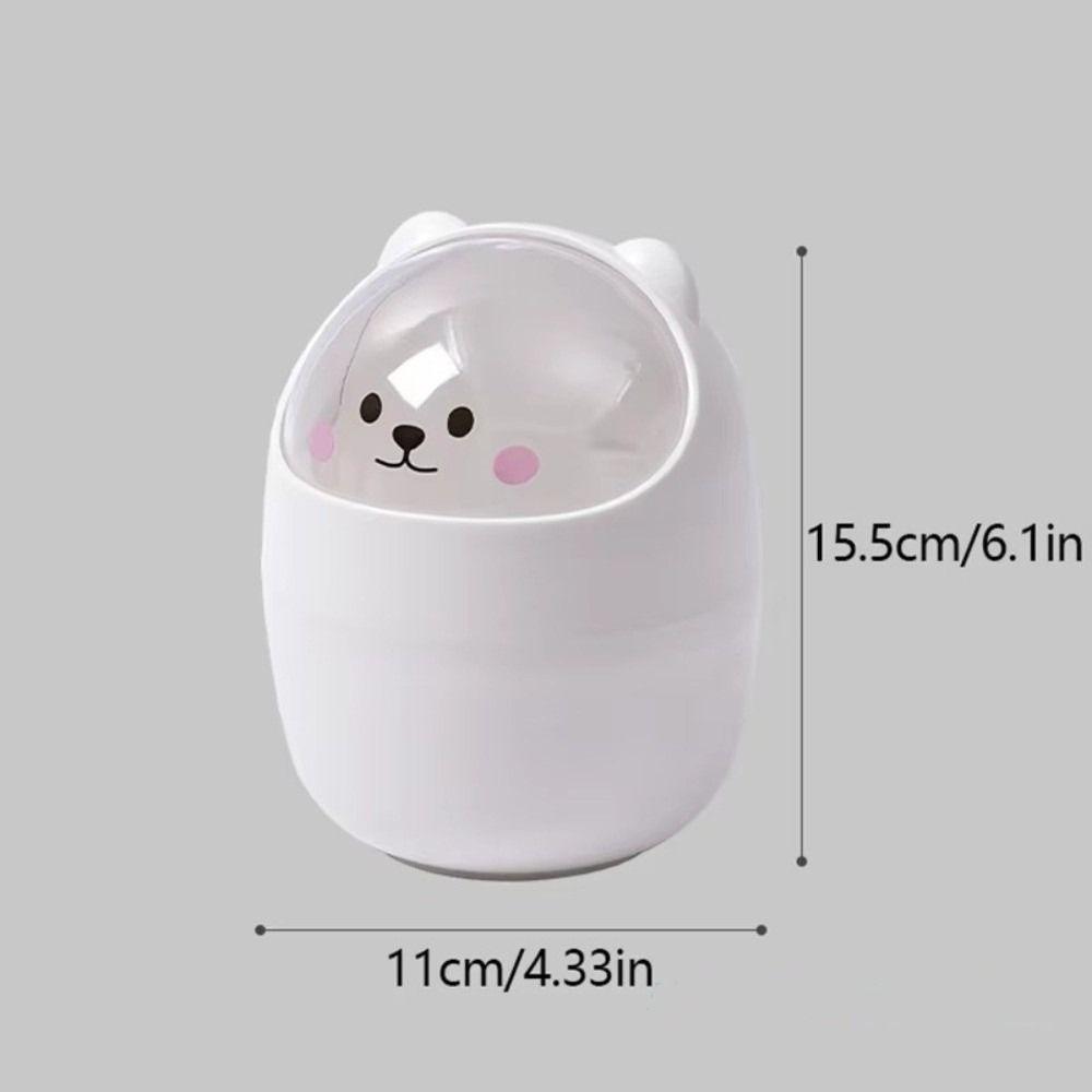 Mini Storage Bin With Lid Garbage Storage Bucket New Wastebasket Desktop For Home