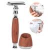 Edge Safety Razor Classic Manual Double Edge Safety Razor with wood Handle for Men