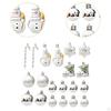 Christmas Baubles Hanging Pendants Silver Color Decorative Accessory Assorted for Fireplace Mantles