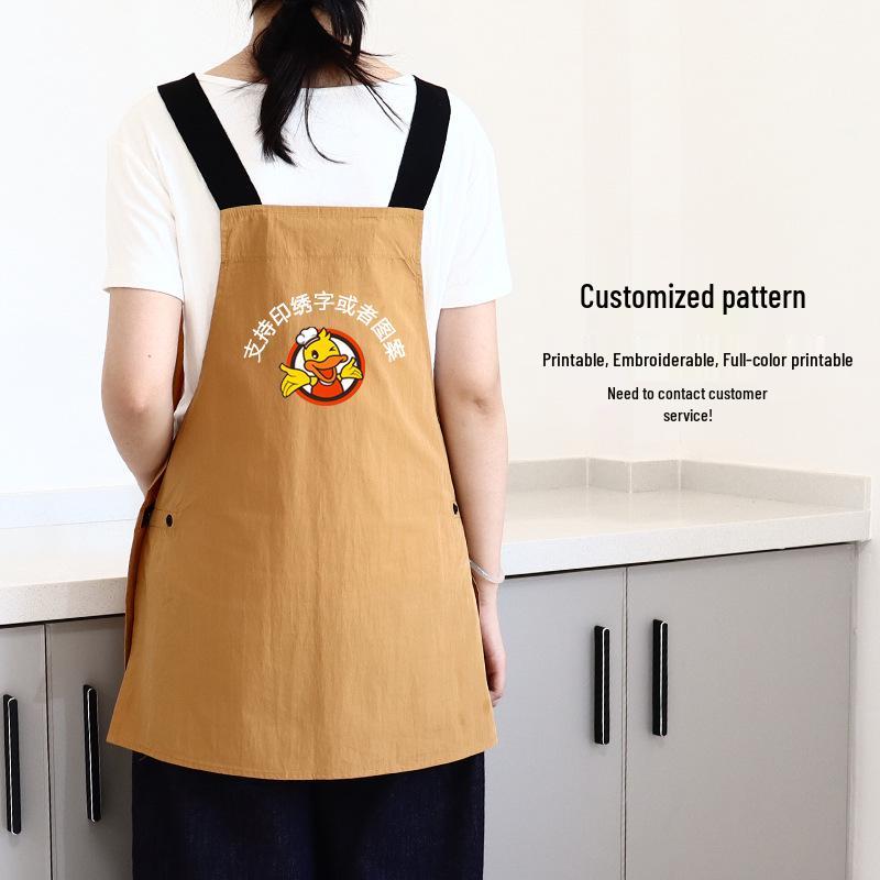 Waterproof Canvas Apron with Custom Logo - Art Studio & Barista Workwear Vest Style