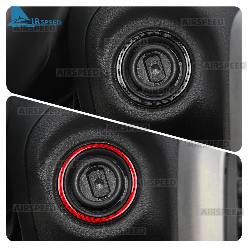 Real Soft Carbon Fiber Trim Sticker For Mercedes Benz SLK R172 2011-2015 2016 SLC 2016-2020 Car Ignition Switch Key Hole Ring