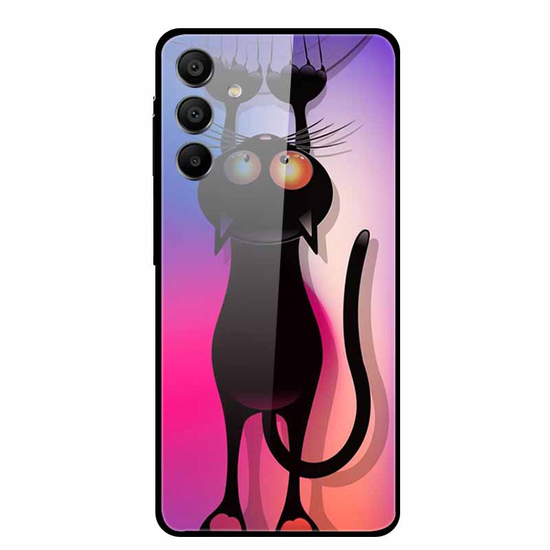 Tempered Glass Case for Samsung Galaxy A16 5G Back Cover Hard Case for SamsungA16 Phone Case Fundas Cool Protective Cute Bumper
