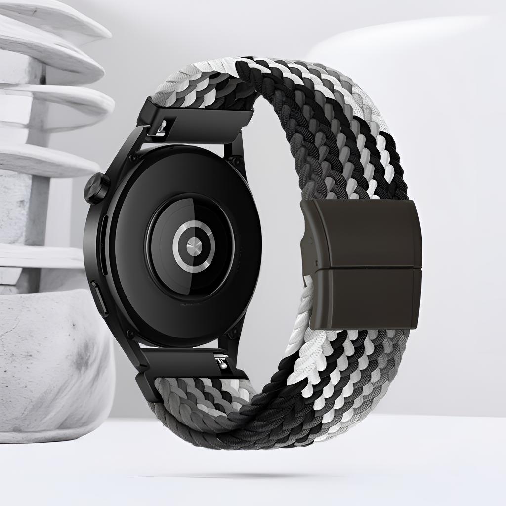 Cinturino Magnetico in Nylon alla Moda da 18/20/22mm per Garmin Venu 4/3/Forerunner 265/Amazfit GTR 4/GTS 4/Bip 5/6/T-Rex 3 Fascia di Ricambio