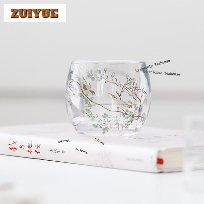 70ml Glazed Glass Teacup Creative Tea Bowl Tea Pair Tea-tasting Meditation Cup Chazhan Master Cups Dahongpao Teaset Decoration