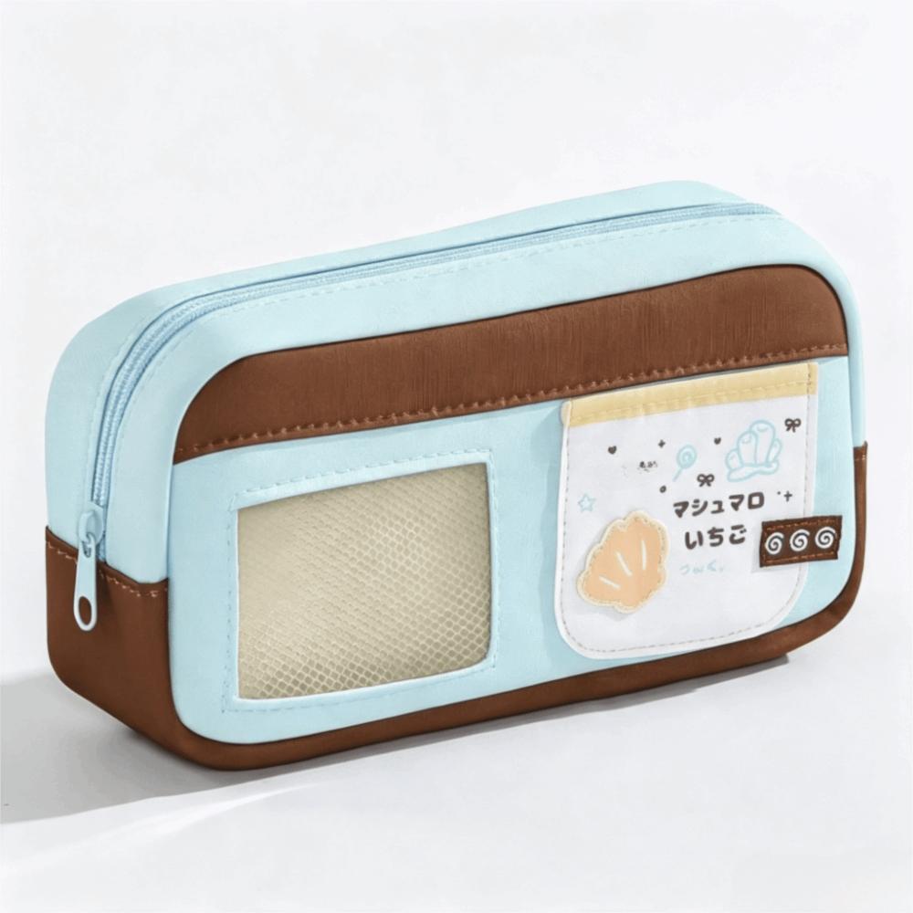 Clear Window Pencil Bag Transparent Window Pencil Pouch Aesthetic Stationery Bag School