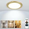 Wireless Closet Lights Motion Sensor Rechargeable Ceiling Light Indoor | Battery Operated Led Night Lights for Bedroom with Remote, Living Room