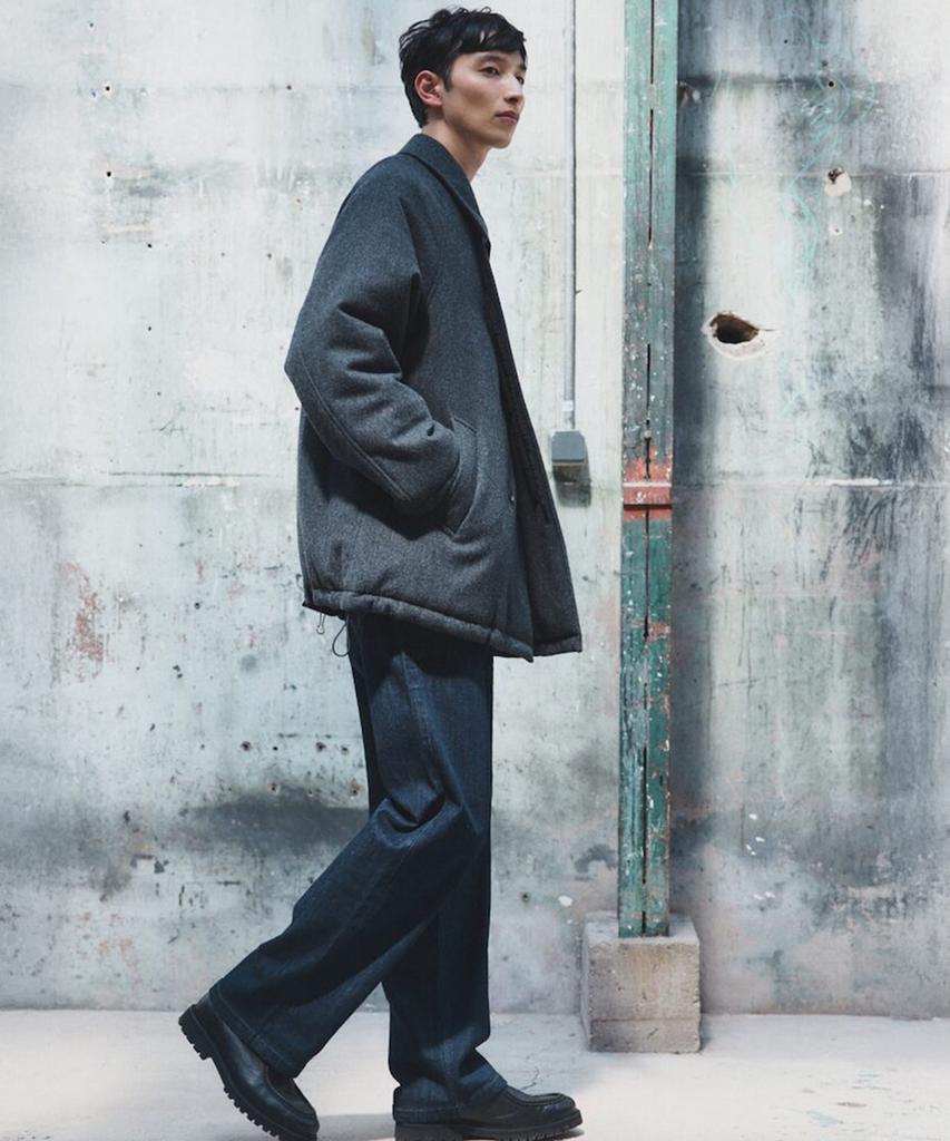 Shift.G Wool Padded Half Coat Ash