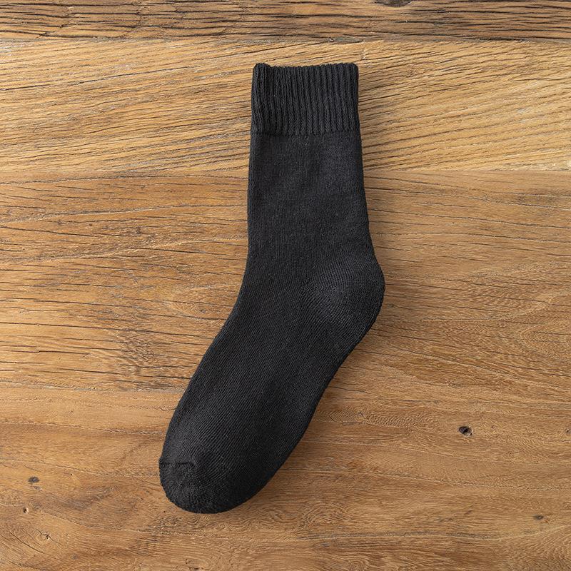 Men's Thickened Cotton Socks Warm Mid-tube Socks Soft Skin-friendly Casual Socks