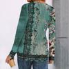 Women's Printed Long Sleeve Shirts Elegant Casual Tops Trendy Shirts Tops