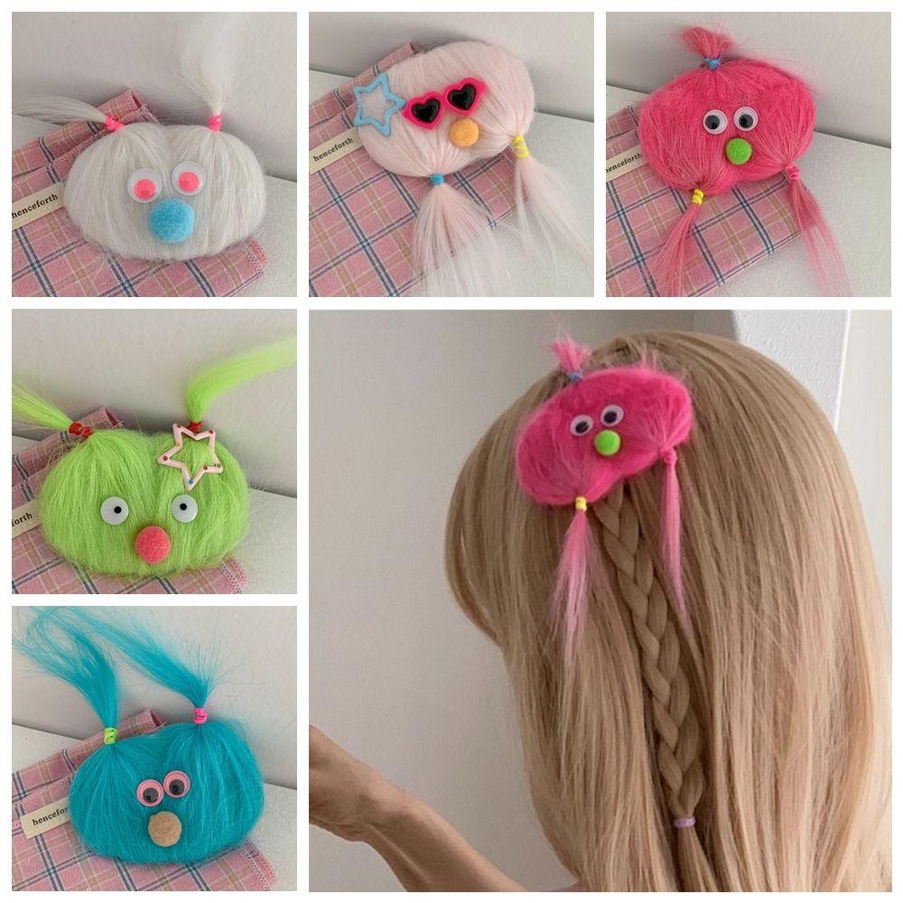 

Star Cartoon Plush Hair Clip Y2k Side Clip Cute Ugly Doll BB Clip Baby