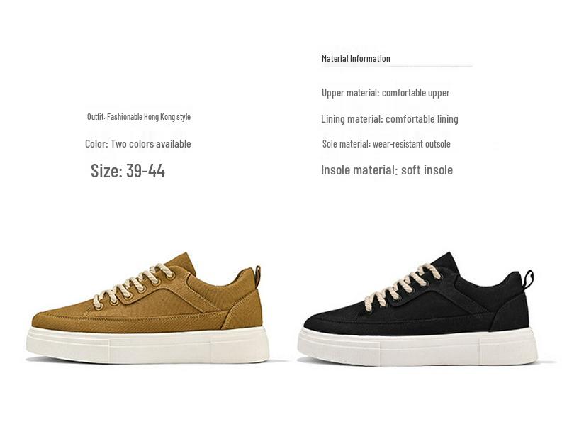 Men's Height-Boosting Thick-Soled Canvas Shoes - Breathable Summer Retro Lace-Up Sneakers