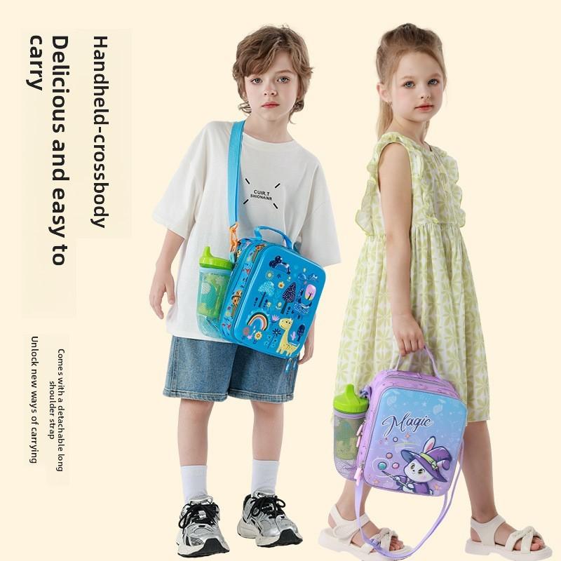 Eva Kids Lunch Bag With Cartoon Animal Pattern For Elementary School Students