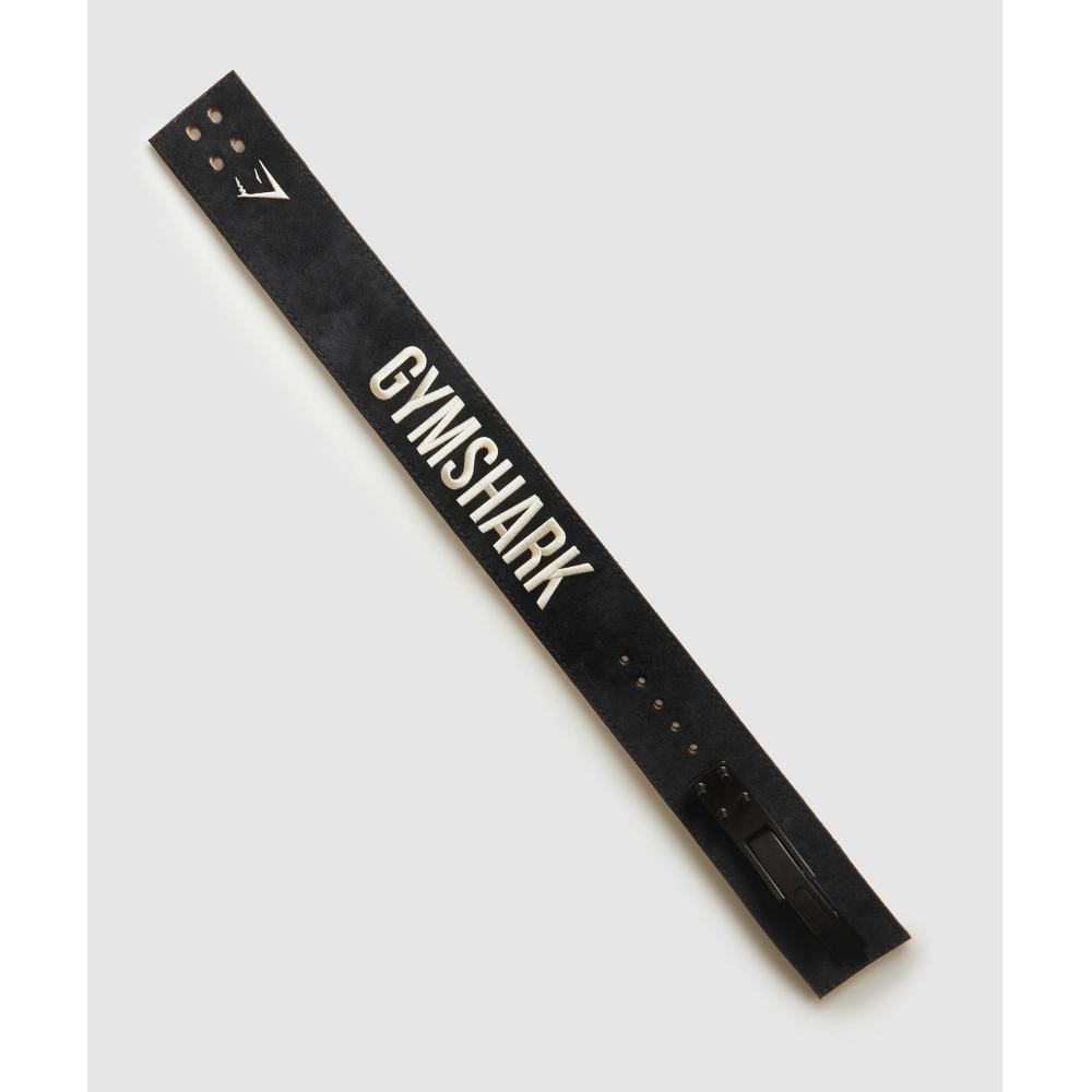 Gymshark Lever Lifting Belt Black Ecru White I3a5m Bcch