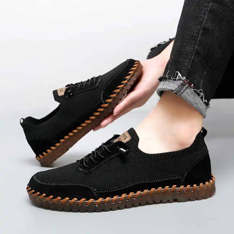Fashion Short Elastic Laces Men's Sports Shoes Size 46 Casual Tennis For Men Sports Sneakers Men Red Loafers Basquet