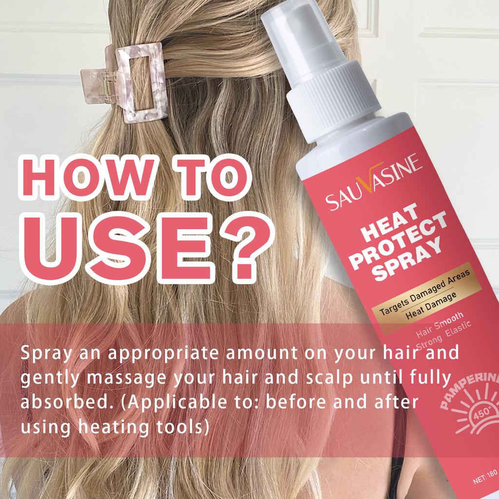 SAUVASINE Heat Protect Spray , Thermal Protection Hair Spray, Anti-Heat Damage