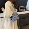 Women's Bag Vintage Denim Bag Travel Crossbody Bag Multi-Layer Shoulder Bag Underarm Bag