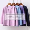 Korean Style Nurse Cardigan Sweater Coat for Doctors and Salon Professionals