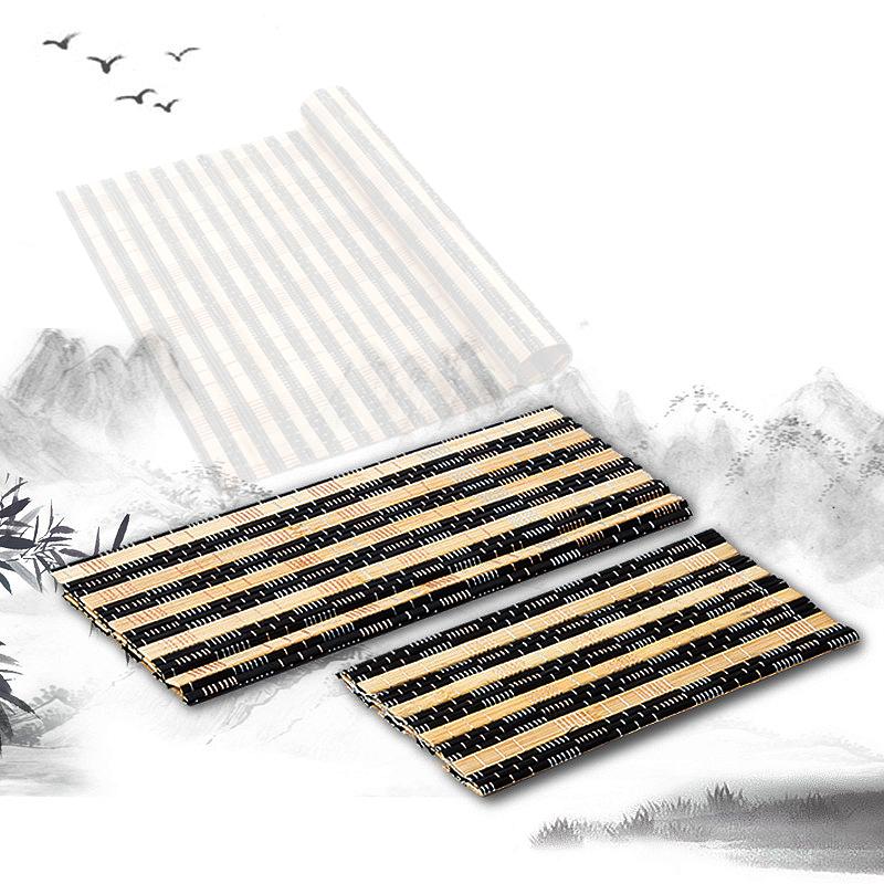 Bamboo Table Placemats Coaster Chinese Tea Mat Insulation Waterproof Pad Table Mats Kitchen Accessories Natural Bamboo Handmade