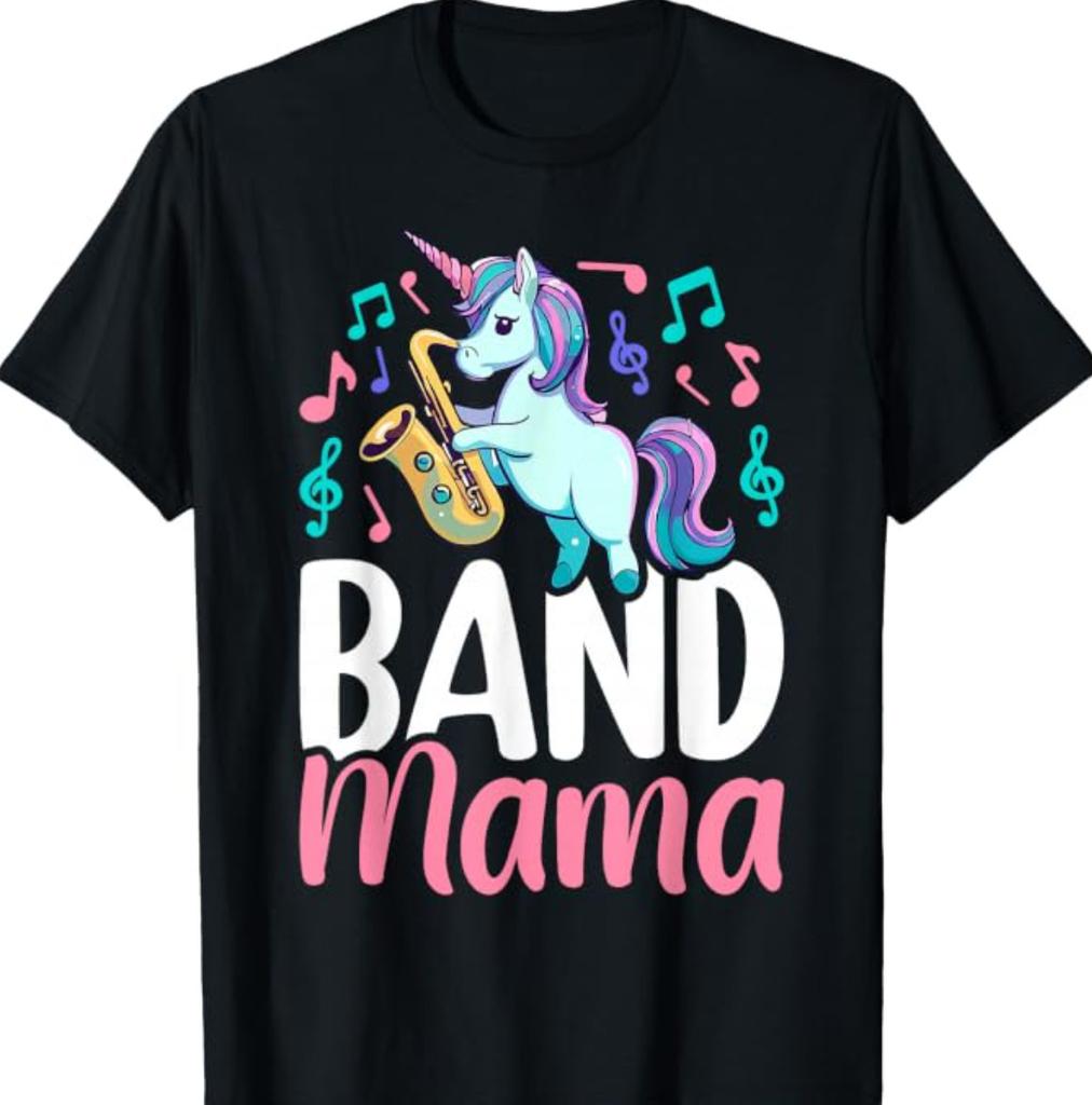 Band Mama Saxophone Mama Marching Band T-Shirt