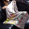 1pc Strawberry Rabbit Blanket Lightweight Flannel Throw for Sofa Bed Travel Camping Livingroom Office Couch Chair