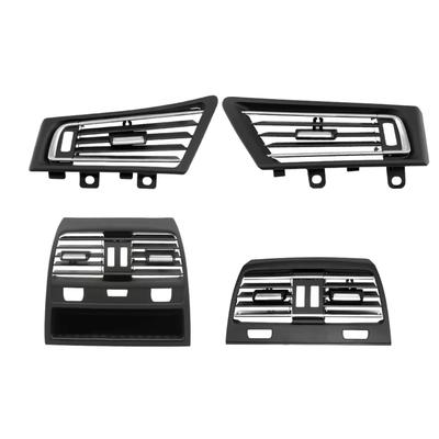 Grille de ventilation centrale avant gauche/droite chromée, couvercle de sortie d'air central arrière pour BMW Série 7 F01 F02 730 735 745 750