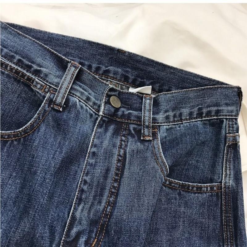 Women Jeans High Waist Baggy Straight Wide Pants Casual Dark Blue Denim Trousers Plus Size Female Bottoms Vintage Y2k Claothes Streetwear