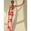 2025 Fashion Style Foreign Trade Women's Clothing Amazon Wish Sexy Printing Slip Dress Silm Long Skirt Fashion