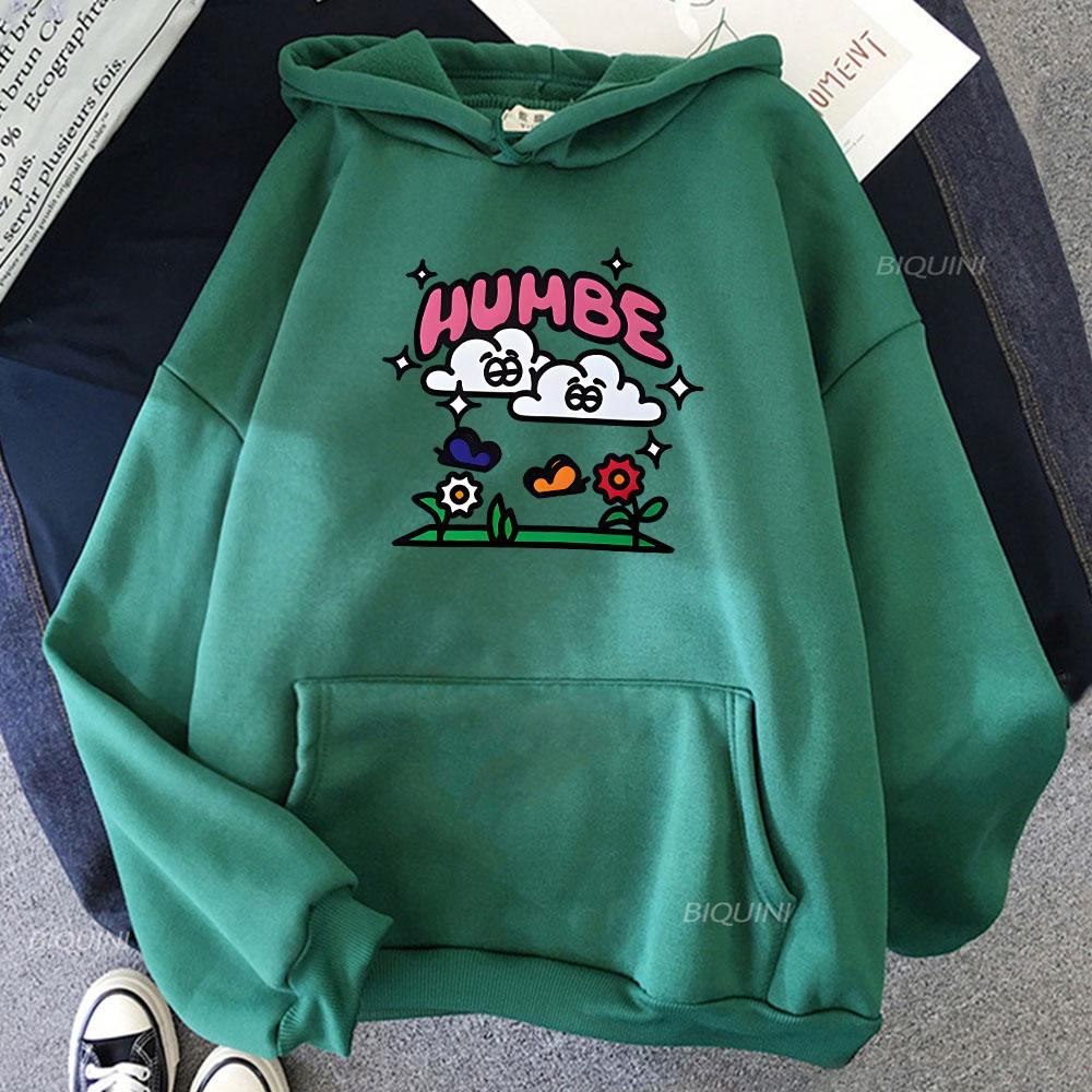 Humbe Singer Graphic Hoodies Long Sleeve Men Women Hooded Sweatshirts Cartoon Graphic Pullovers Unisex Clothes Winter Pocket Top