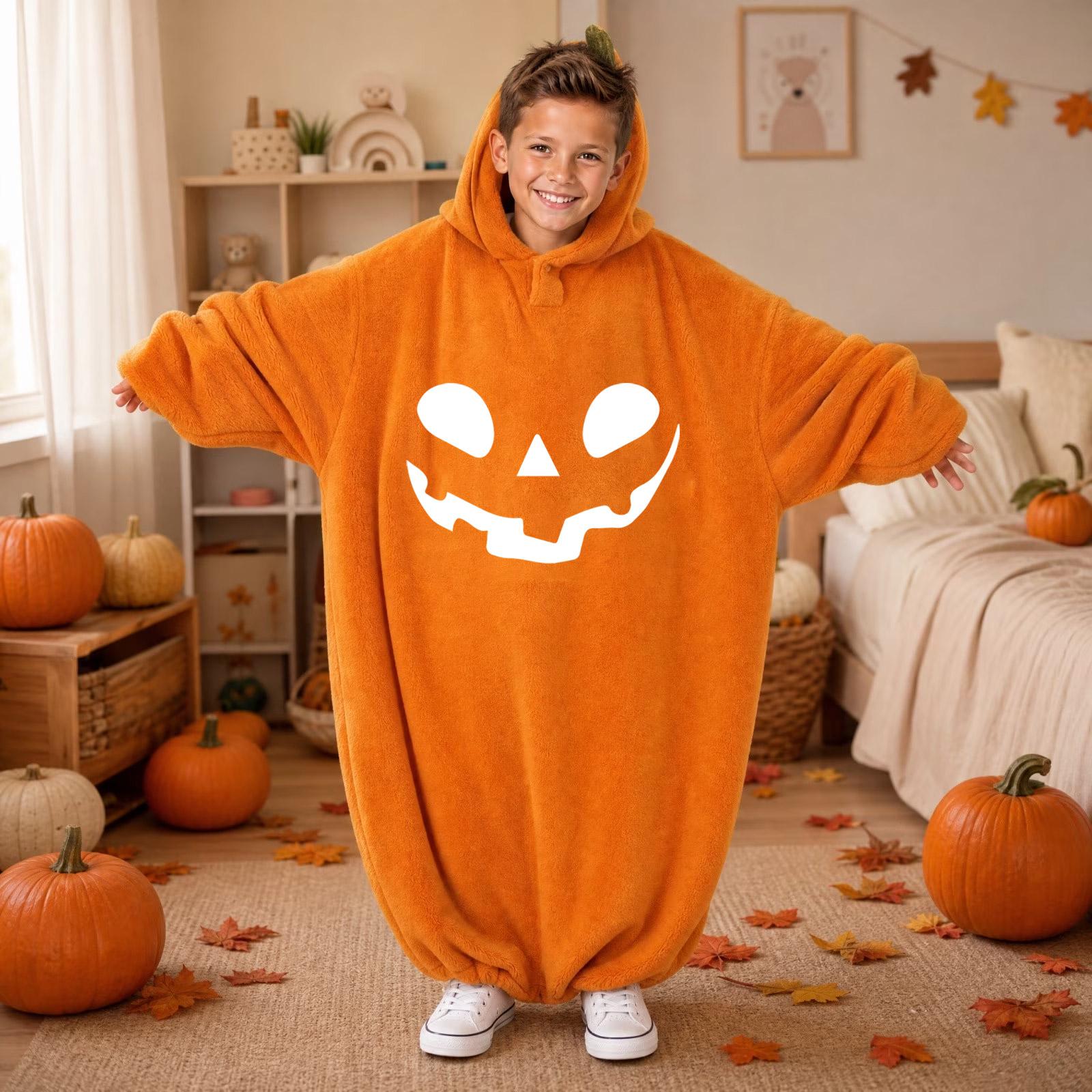 Children s Halloween Printed Flannel Pajama Set for Toddler Kids 120