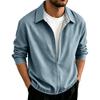Men's Long Sleeve Pullover Shirt for Spring and Fall Casual Wear