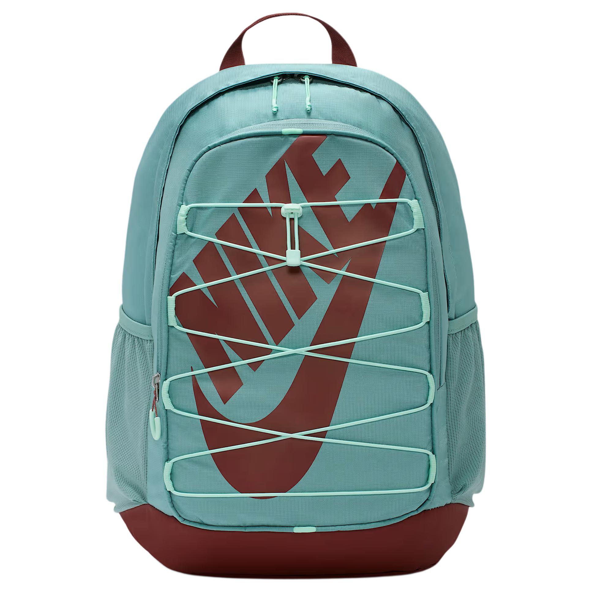 

New Nike Hayward Fabric Backpack Unisex Gunmetal Gray & Foam Mint Green & Red Brown HJ8200-017 34.0*22.1*48.0CM