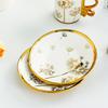Nordyckie Złote Ceramiczne Filiżanki do Kawy z Spodkiem Vintage Kubek Biurowy Złocone Filiżanki do Popołudniowej Herbaty Zestaw Gospodarstwa Domowego Naczynia do Napojów