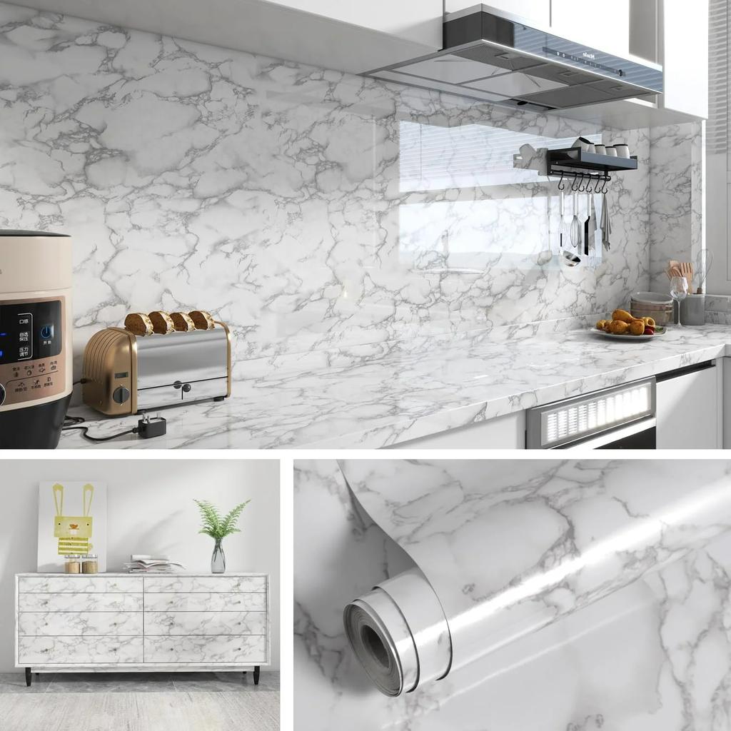 Adhesive Wall Wallpaper High Temperature 40cm Resistance Cooking Bench Kitchen Waterproof and Oil Resistant Range Hood Sticker