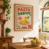 Retro Food Wall Art Kitchen Canvas Painting Colorful Dining Poster Print Restaurant Cafe Wall Decor