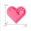 1Pcs Heart Paw Keychain Silicone Mold Pink Resin Jewelry Casting Pendant Craft Easy Demold Smooth Surface Family Fun DIY