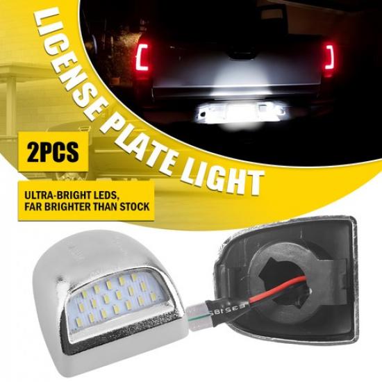 2X License LED Rear Light Plate Fit Silverado Chevy GMC Cadillac Escalade Sierra