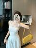 Yellow Square Neck Knitted I-shaped Sling Vest Women's Summer Inner Slim-fit Bottoming Shirt Spice Girl Short Outerwear Top