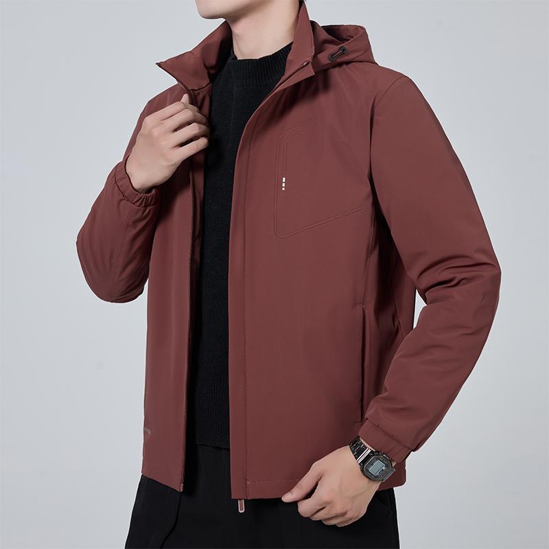 Jacket Men's Velvet Jacket Large Size Fashionable Waterproof Versatile Casual Thin Velvet Jacket